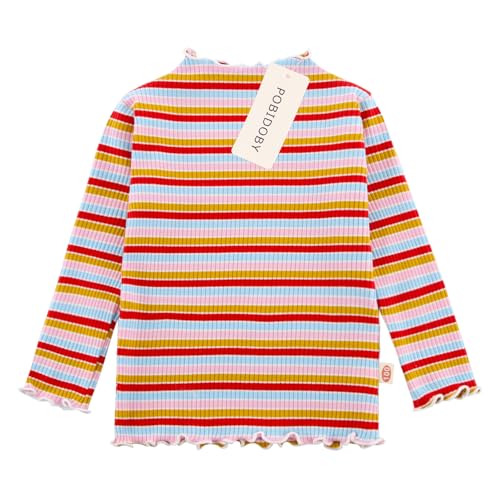 Image of POBIDOBY Rainbow Long Sleeve Shirts for Girls, 1 Pack