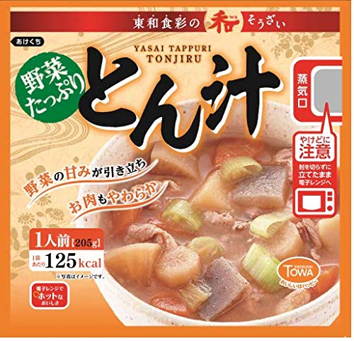 東和食彩 野菜たっぷり豚汁205ｇ 10食セット （電子レンジ対応パウチ）