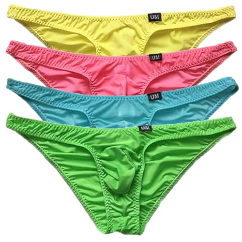 Men's Semi-transparent Sexy Low-rise Triangle Briefs Breathable Comfortable Bikini Underwear