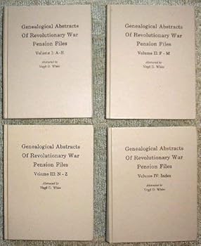 Hardcover Genealogical Abstracts of Revolutionary War Pension Files: Vols. 1-4 Book