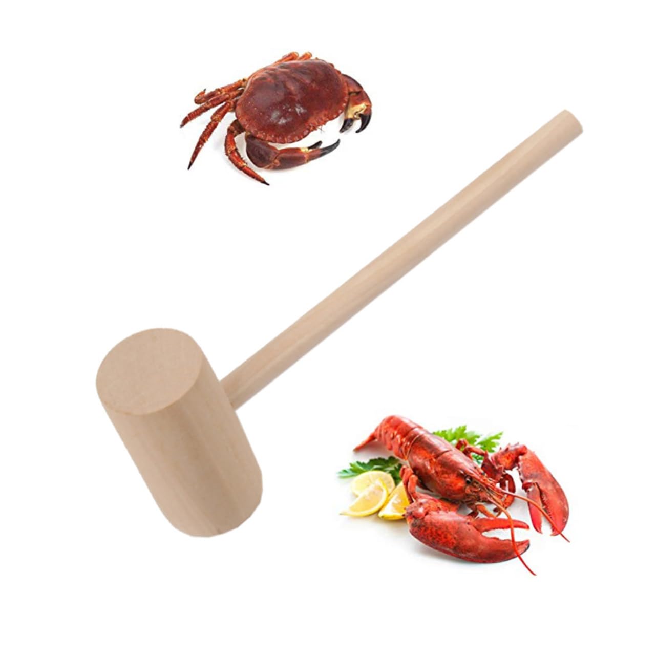 GRIRIW 3pcs Set Wood Mini Hammer Cake Mallet Food Mallet Educational Tool for Boys and Girls Comfortable to Hold Storage