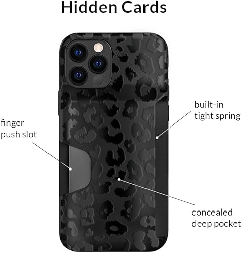 Miniatura 10 de VELVET CAVIAR Funda tipo cartera compatible con iPhone 13 Pro Max para mujer, tarjetero de crédito, diseño delgado y protector prueba de caídas de 8