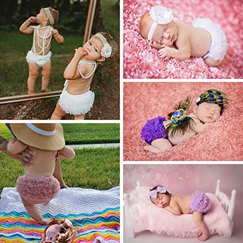 Doovid Baby Bloomers Diaper Covers For Girls Ruffle Bloomers For Infant Girls Newborn Shorts Underwear Pink 0-6 Months #TOP3