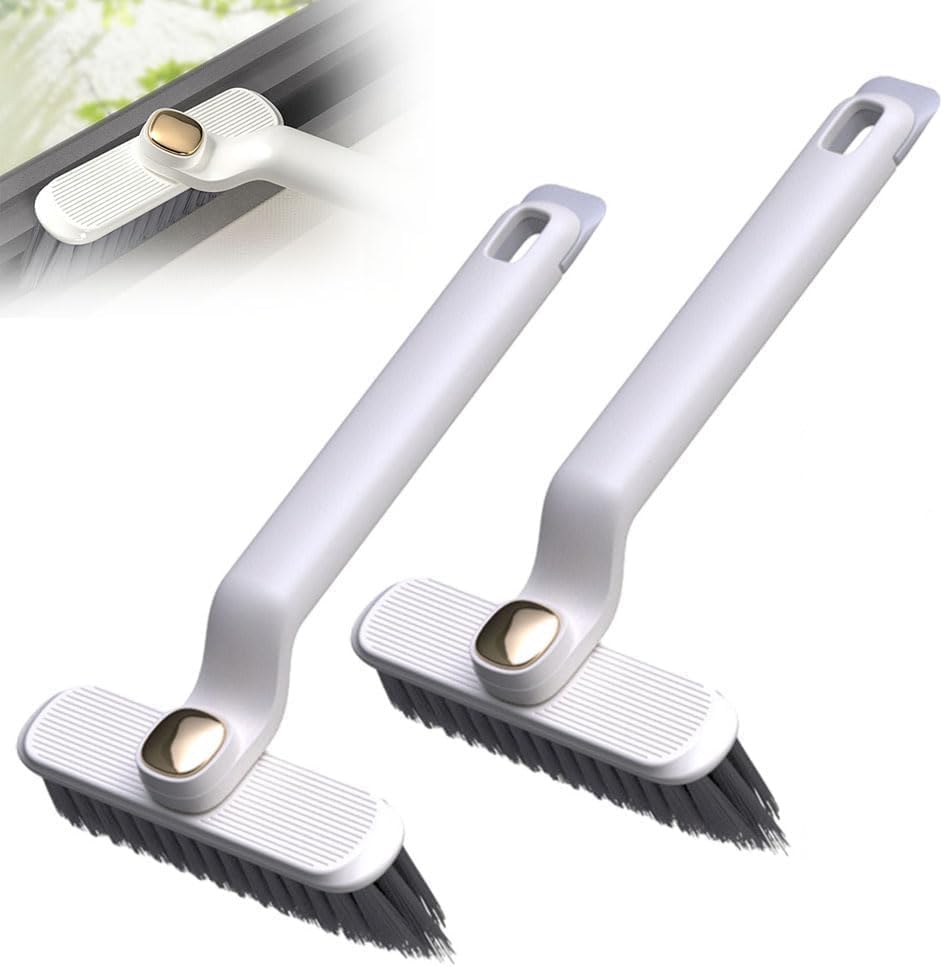 Miniatura 1 de 2 cepillos de limpieza de hendiduras giratorios multifuncionales, cepillos de limpieza de cerdas duras giratorias de 360 grados, sin esquinas