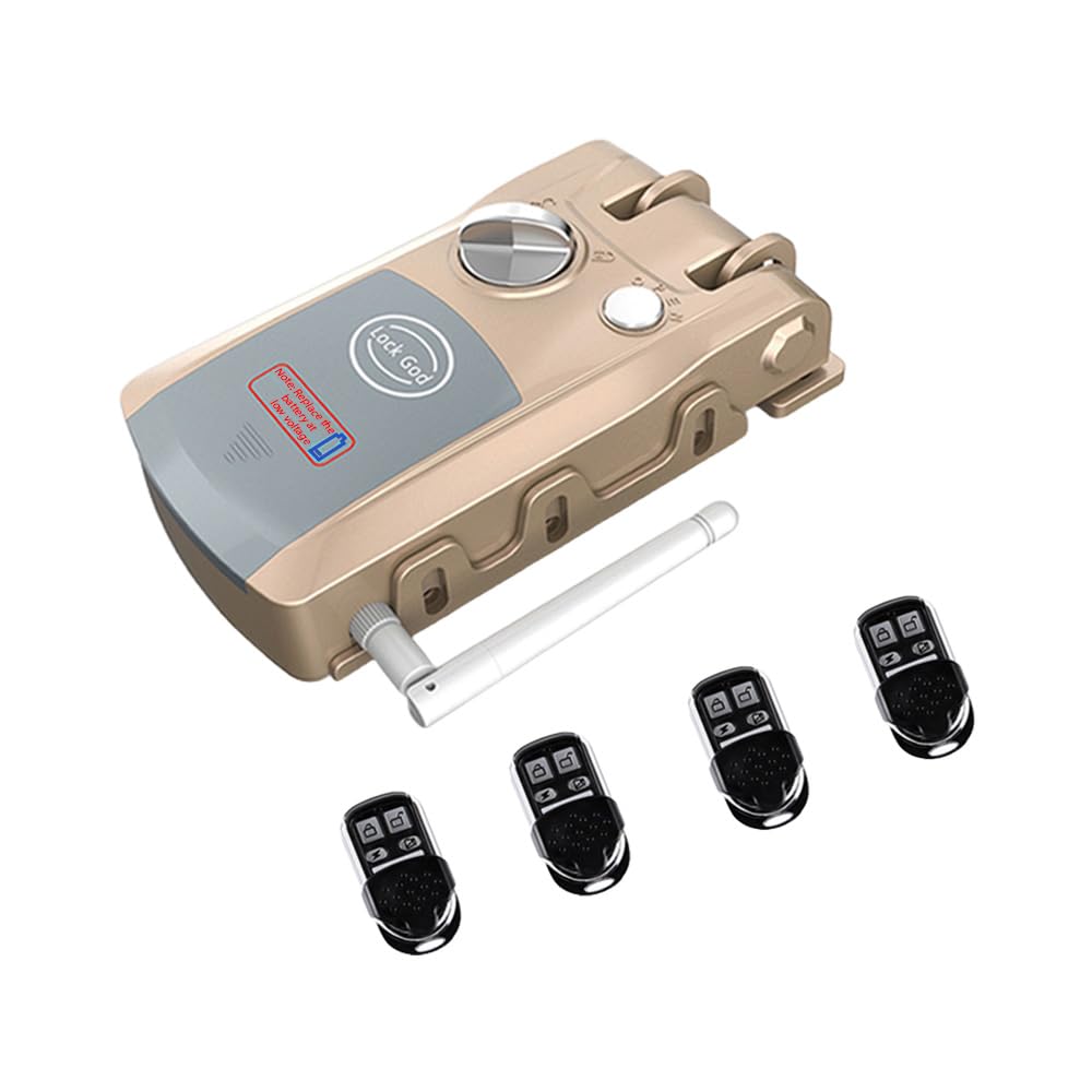 Cerradura de puerta con mando a distancia, doble antirrobo, aplicación y desbloqueo BT, sistema de control de acceso inalámbrico sin llave con 4 cerraduras electrónicas con mando a distancia