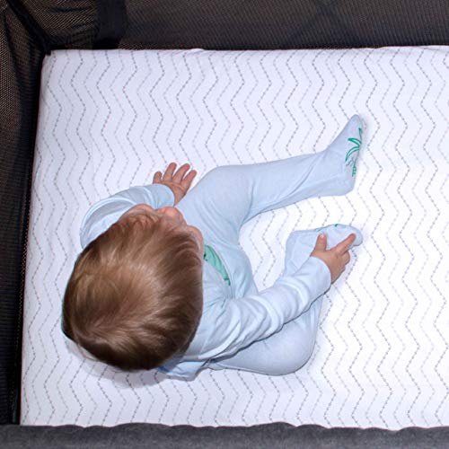 Sheets For Guava Lotus Travel Crib (Set Of 2) - 100% Organic Cotton Crib Sheets, Baby And Toddler, Fitted Crib Sheets, For Boys & Girls (For The New 4 Tab Mattress Only) (Grey And White) #TOP5