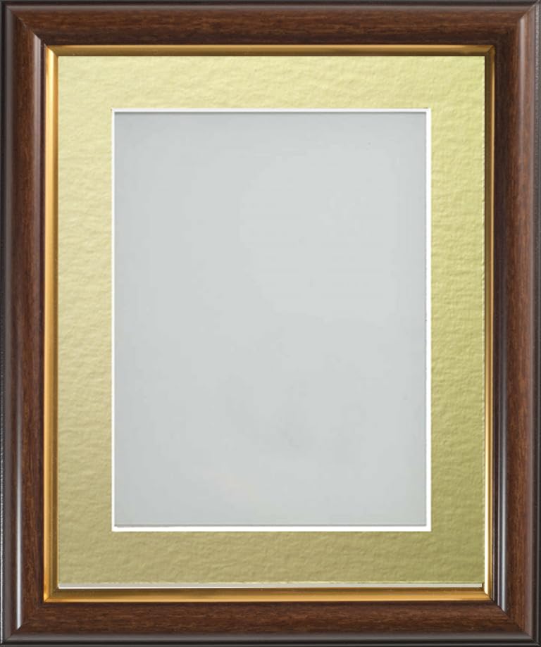 Frame Company Eldridge Mahogany 18x14 Frame, Gold Mount for 14x10 — image 1