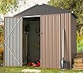 AECOJOY 6' x 4' Metal Storage Shed for Outdoor, Outdoor Storage Shed with Design of Lockable Doors, Utility and Tool Storage for Garden, Backyard, Patio, Outside use.