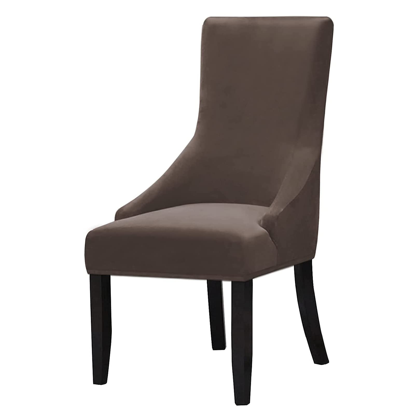 Housse de protection universelle lavable pour chaise de salle à manger en velours
