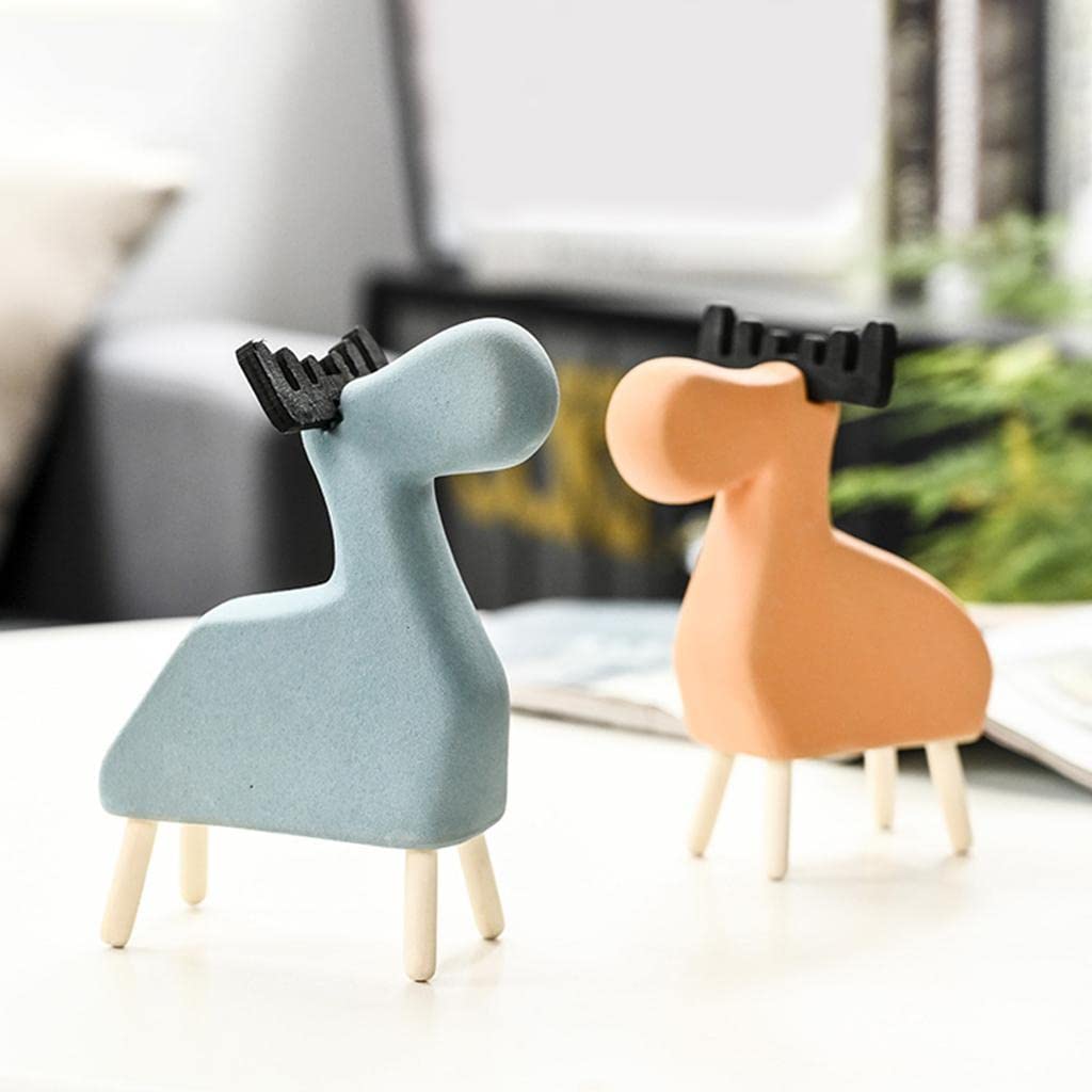rockible Statue di Animali Creativi Modello Figurine Mobili Foto Puntelli Decorazione della Stanza Giocattolo, Alce