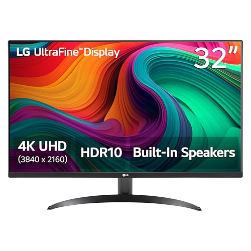 LG 32UR500K-B Ultrafine 32-inch 4K UHD (3840x2160) Computer Monitor HDR10 Built-in Speaker x2...