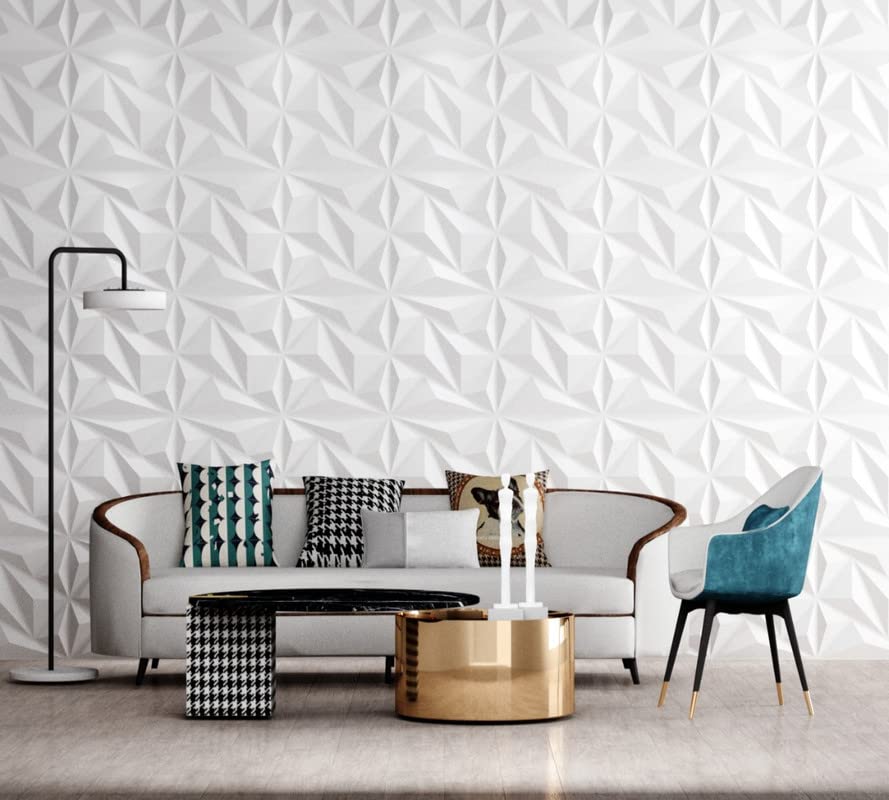 Image of 3D Wall Panels I 3D Wall Tiles for Home Decor Office I Embossed and Paintable I Alps Design I Panel Size 20 inch x 20 inch I Pack of 1 Panel I Wall Covering Area 2.75 Sq.Ft (PVC).