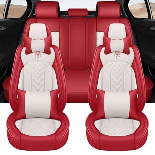 新型 シートカバー トヨタ シエンタ SIENTA 170系 10系 に適用 カーシートカバー 5席 レザー カーシート保護 滑り止め 通気性 取り付け簡単 アクセサリー(赤,豪華版)