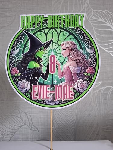 Karmakards Wicked Theme Birthday Cake Topper for Birthday Cake child Cake Topper Adult cake topper