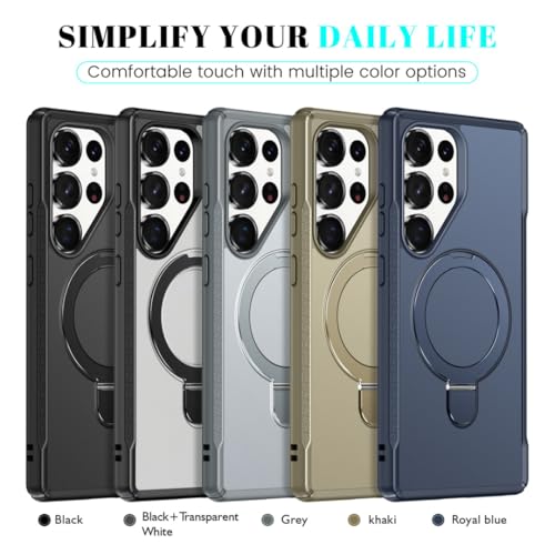 YOGISU Capa de lente de metal luxuosa com suporte para Galaxy A06, capa traseira à prova de choque (para Galaxy A06/3)