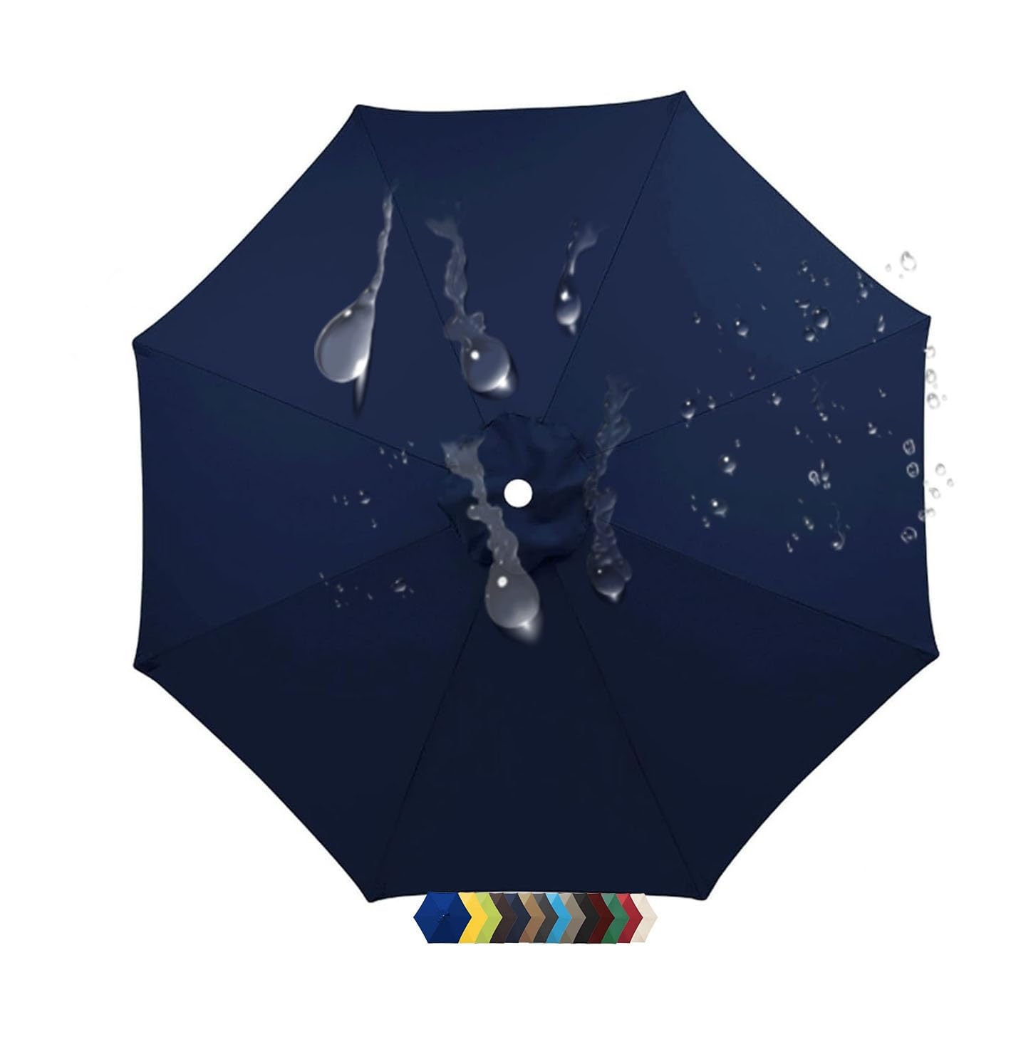 ILiemao Umbrella Replacement Cloth 6 Arms/8 Arms Replacement Parasol Canopy Cover 2m 2.30m 2.5m 2.7m 3.0m Outdoor Patio Garden Umbrella Canopy Market Patio Canopy Cover(M10,250 cm 8.2ft 6 Ribs)