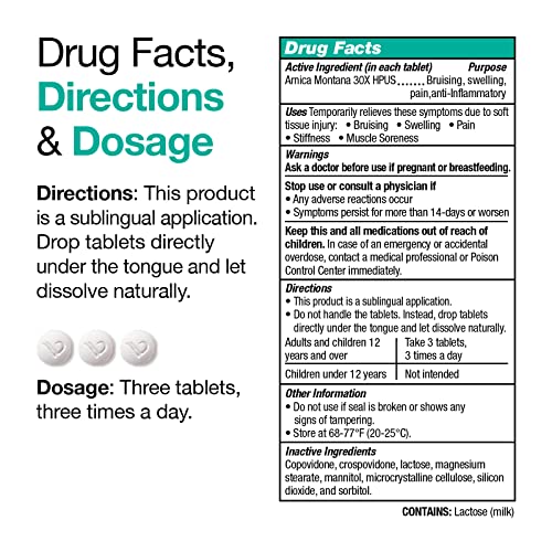 VitaMedica-Arnica-Montana-30X-HPUS-Made-in-USA-Plant-Based-Bruising-Swelling-Inflammation-Muscle-Pain-Relief-Post-Surgery-Homeopathic-Remedies-Arnica-Tablets-150-Ct
