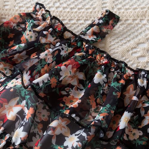 NNJXD Little Girl Floral Dress Casaul Summer Princess Toddler Baby Tutu Gown4