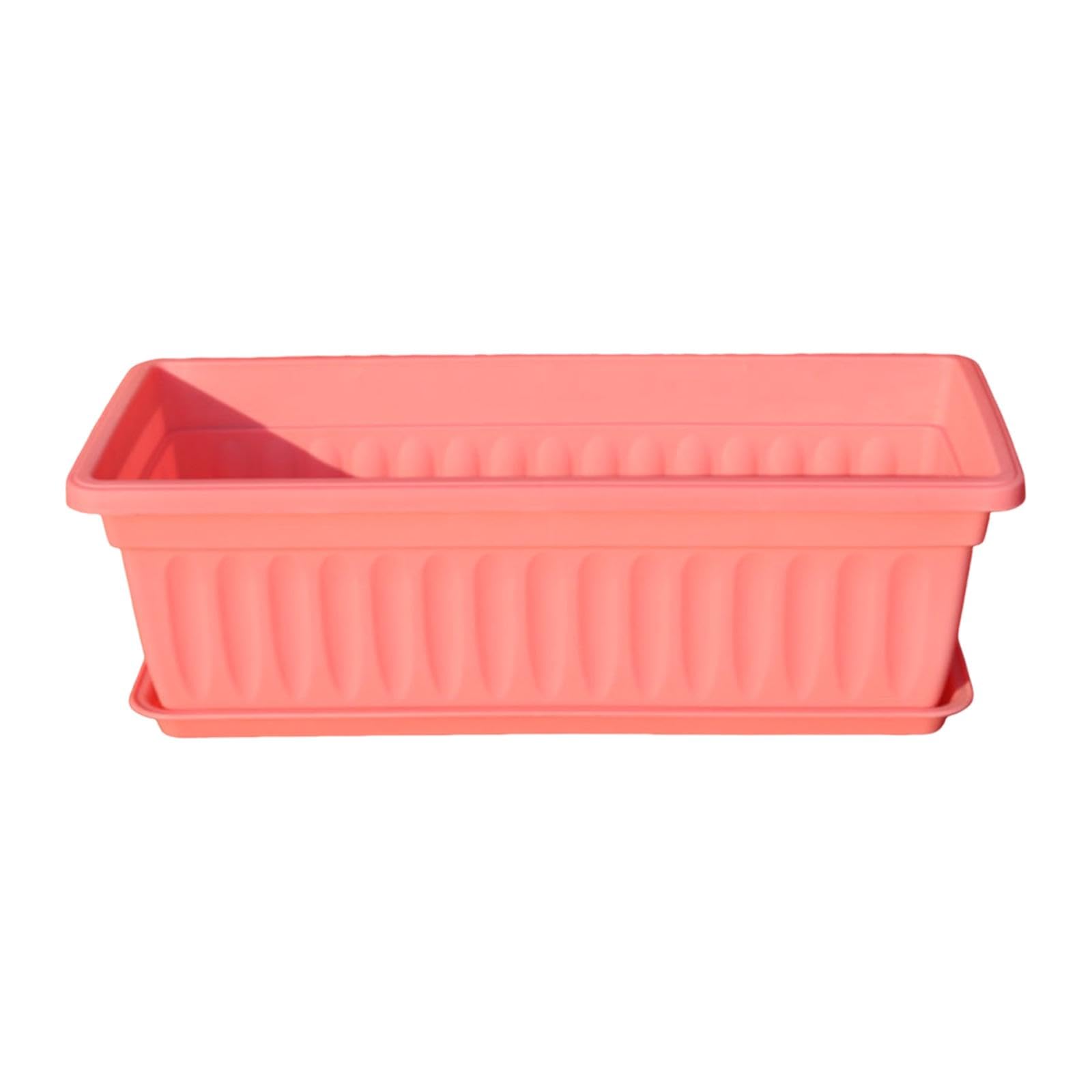 ATORSE Flower Pot Vegetable Planting Box Window Box Planter for Deck Porch Entrance Pink|Outdoor Living|Gardening Supplies|Plant Care, Soil & Accessories|Baskets, Pots & Window Boxes