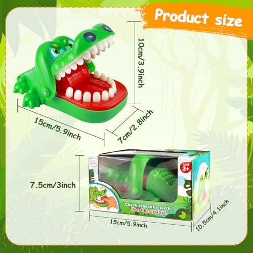 JSMTKJ Krokodil Spiel, Croco Doc Spiel, Krokodil Zähne Spielzeug Spiel, Beißt Nach Dem Zufallsprinzip für Kinder, Familienspiel, Partyspiel