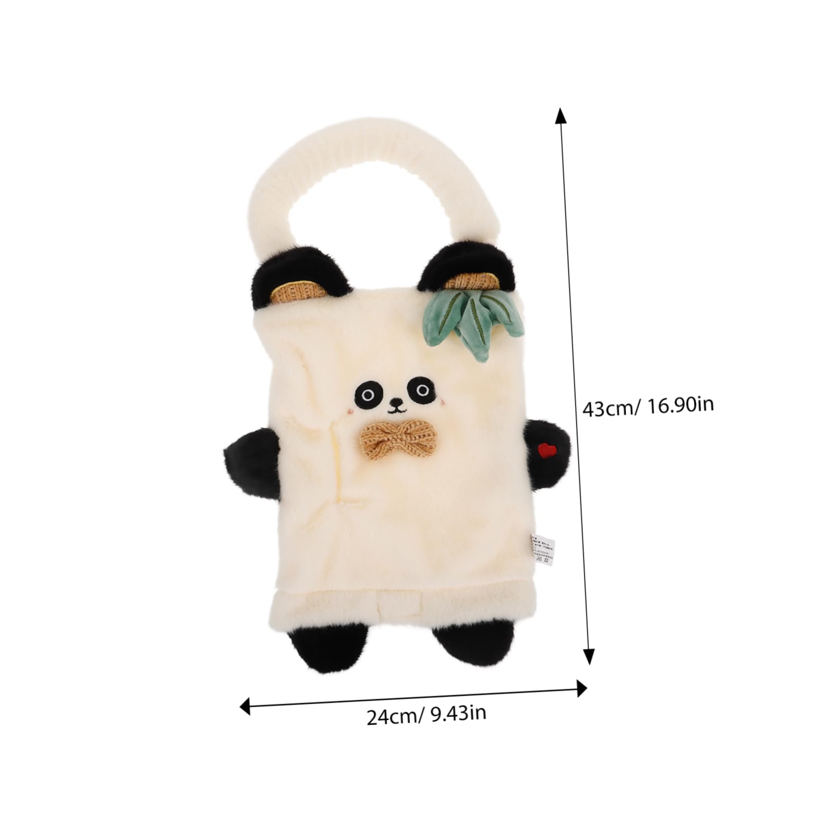 PRETYZOOM Automotive Tissue Dispenser Panda Paper Box Soft Plush Material Car Holder Home Decor