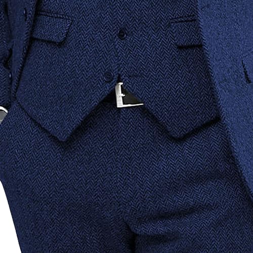 Costume 3 pièces marié homme : veste, gilet et pantalon formel - 5