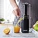 Elite Gourmet EJX600 Mini Compact Small Space-Saving Masticating Slow Juicer Cold Press Juice Extractor, Nutrient and Vitamin Dense, BPA-Free Tritan, Easy to Clean, 16 oz Juice Cup, Charcoal Grey