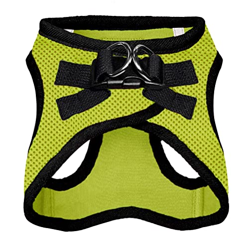 Image of Best Pet Supplies Voyager Step-in Air Dog Harness - All Weather Mesh Step in Vest Harness for Small and Medium Dogs Lime Green Base, XXXS (Chest: 10-11.5 inch)