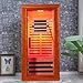 AWUCRSI 1-Person Far Infrared Sauna for Home, Low EMF Okoume Wood Sauna Room with Full Spectrum Infrared & 660nm/850nm Red Light Therapy, 7 Chromotherapy Lights, Bluetooth Speaker, LCD Touch Control