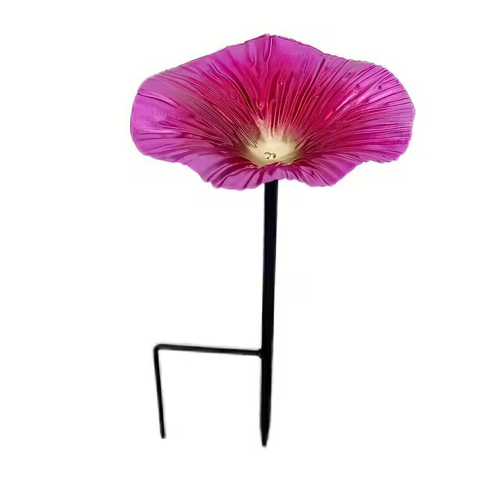 VKCMNWE Metal Flower Garden Stakes Bird Bath, Metal Bird Bath Stake, Bee Butterfly Watering Station, Pollinator Hummingbird Bowl Outdoor Decor for Flower Garden Lawns Yard