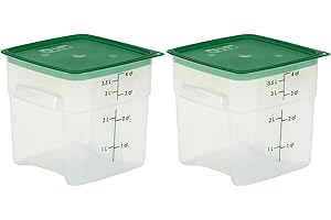 4Qt BPA-Free Cambro Food Storage Containers with Lids (Pack of 2) - Opaque FreshPro Series