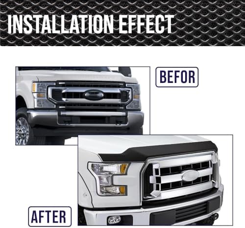 G-PLUS Hood Deflector Bug Shield Guard Bonnet Protector Black - 4