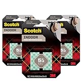 Scotch Removable Mounting Squares, 1 X 1 Inches, 16 Squares/package (3 Packages)