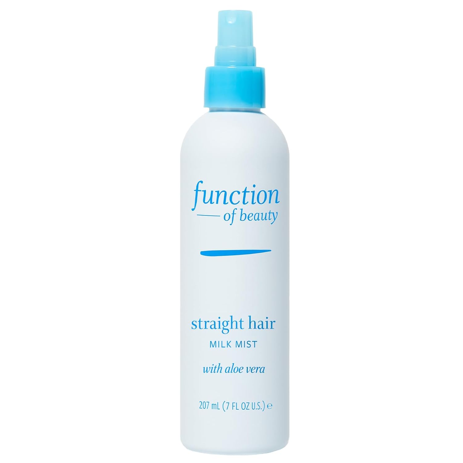 FUNCTION OF BEAUTY Customizable Leave-In Milk Mist for Straight Hair, 7 oz – Leave In Conditioner With Aloe Vera, Sulfate-Free, Infuses Hydration for Weightless Shine