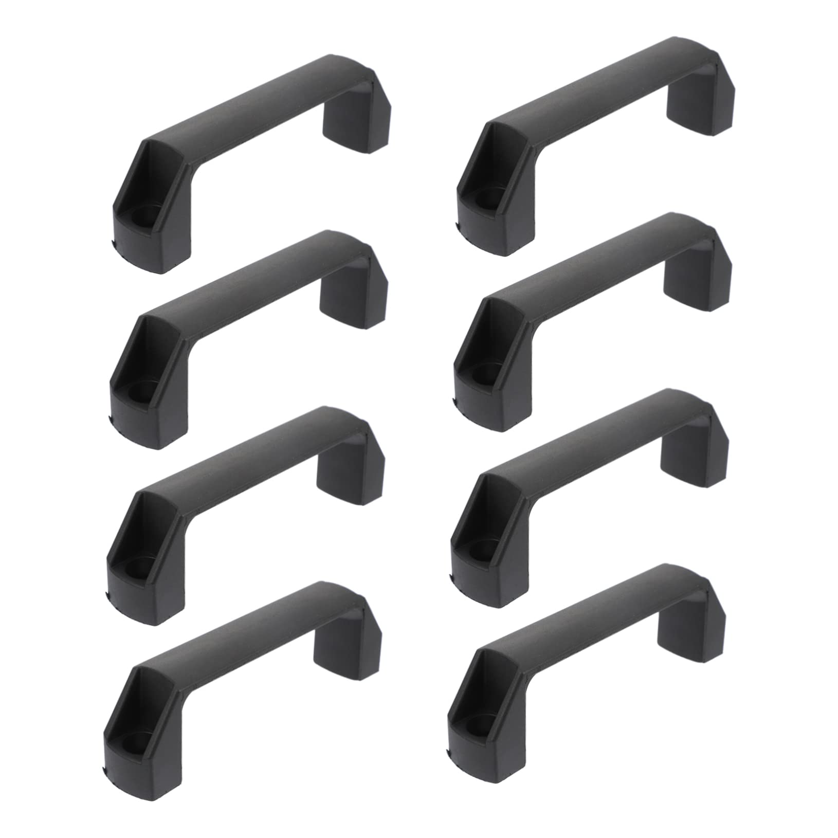 Tiradores de armario de nailon negro con diseño ergonómico y resistente juego de 8 unidades