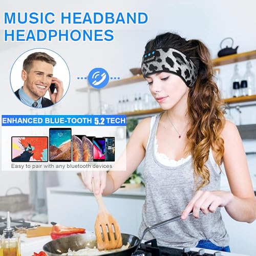 Image of LC-dolida Bluetooth 5.2 Headband Headphones With Ultra-Thin HD Stereo Speaker, Wireless Sleep Earphones for Workout, Yoga, Insomnia, Running, Meditation Gifts