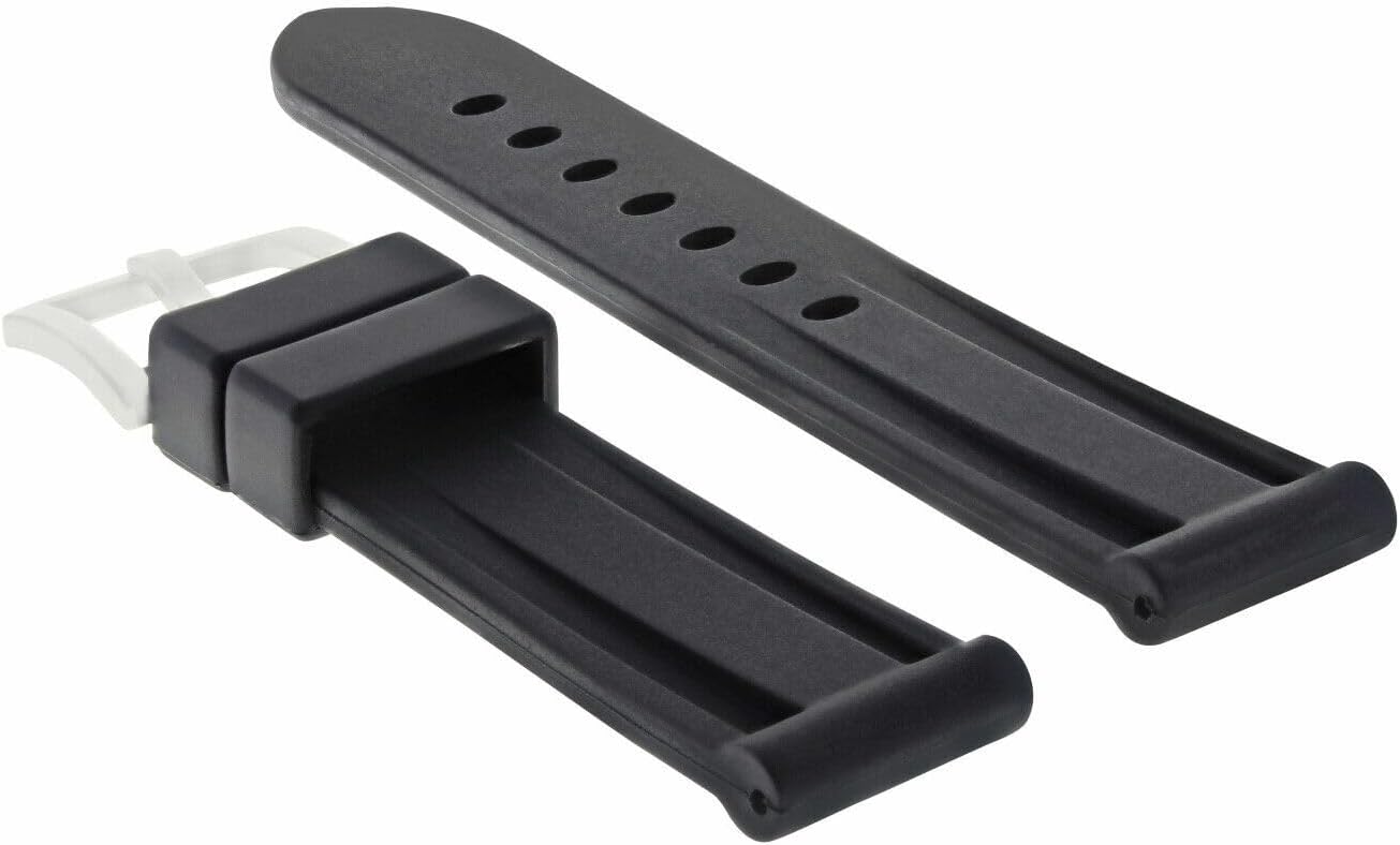 Ewatchparts 22mm Rubber Watch Band Strap Compatible With Invicta GMT 11255 Signature II Pro Diver 21834 Black