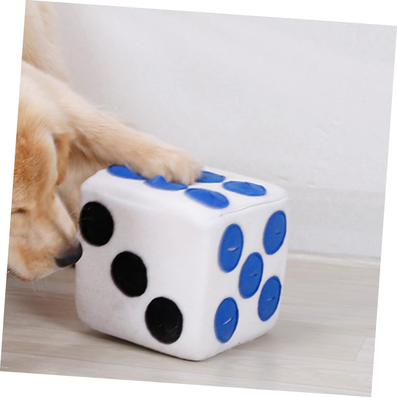 TOYANDONA Juguete de Peluche para Perros Forma de Dado, Cretivo y Divertido, Cremallera Invisible, Material de Peluche y Espuma, Adecuado para Entrenar y Olfatear en Casa