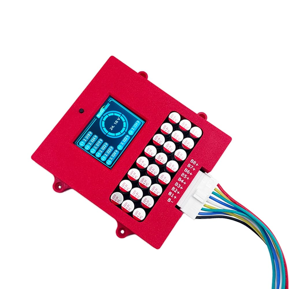 Balanceador Activo de Batería de Litio Lifepo4 8S con Pantalla de Voltaje TFT, Comprobador de Voltaje de Batería 4S 6s 5a, Ecualizador de Transferencia de Energía