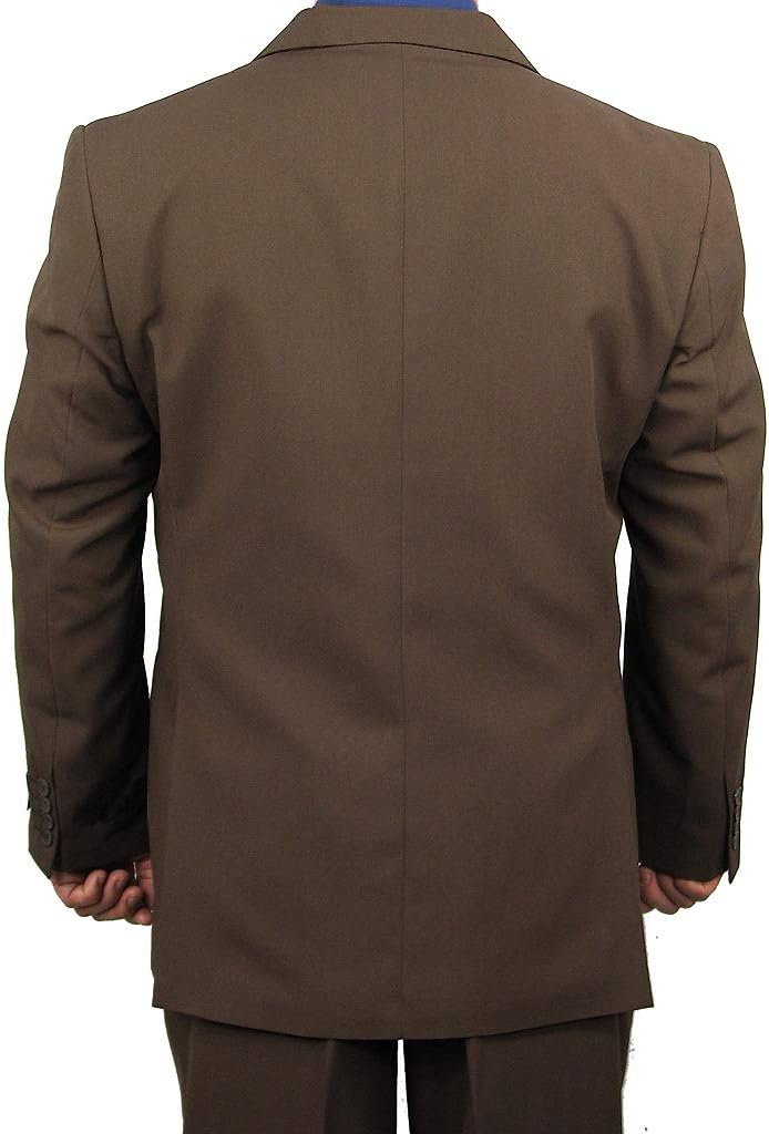 Men’s 2-Piece Regular Fit Dress Suit Single-Breasted Jacket & Flat-Front Pants Includes Free Stylish Socks