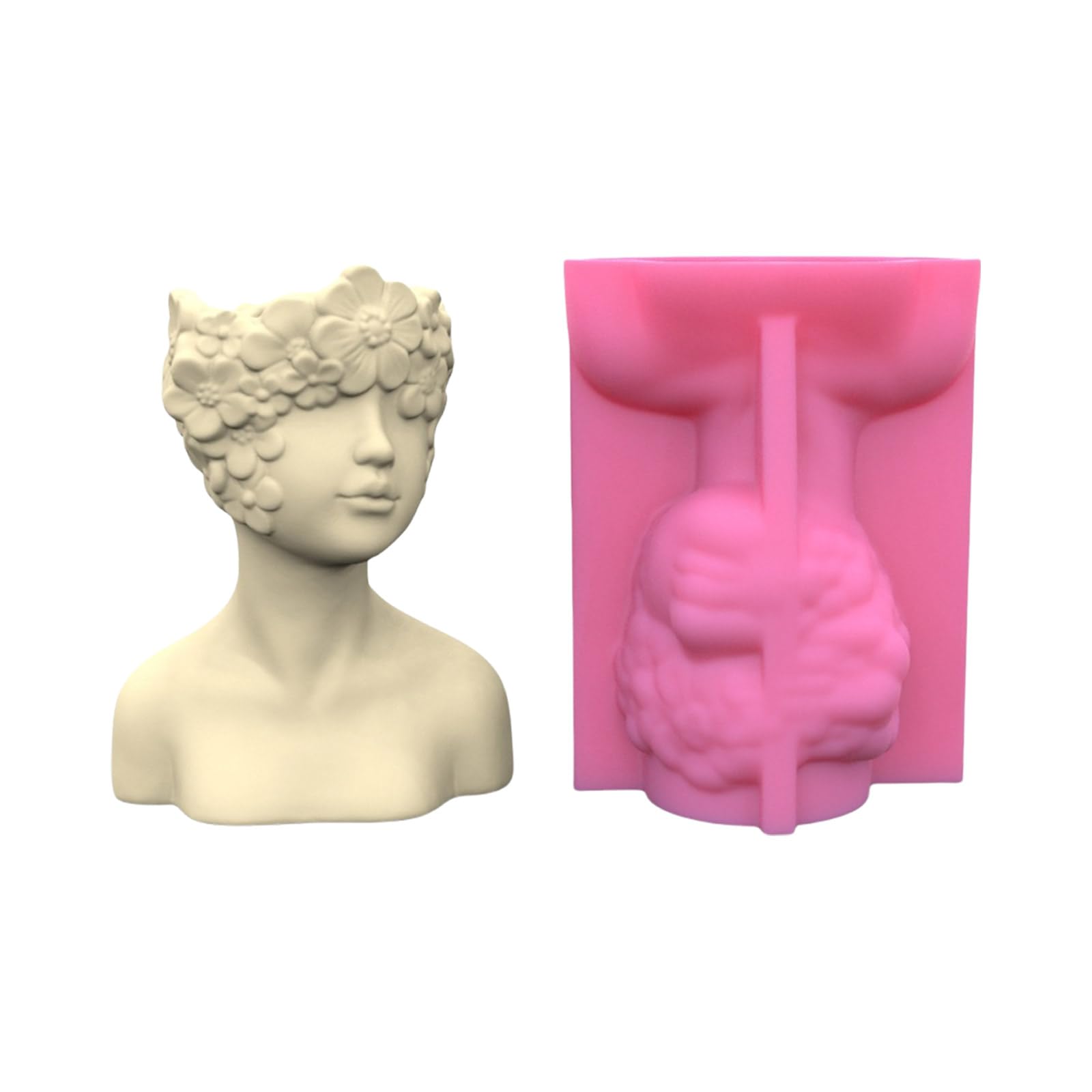 Moule en silicone pour vase et figurines artistiques en résine époxy