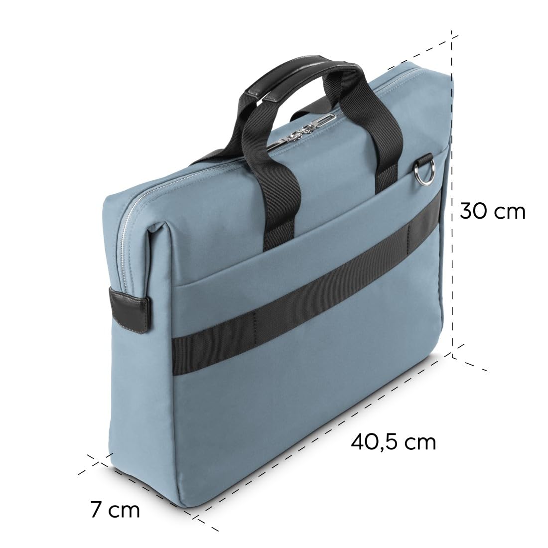 Hama | Maletín para portátil 13,3 pulgadas (funda protectora ordenador resistente acolchada compartimento tablet 12,9 bolso portátil 14,1 pulgadas bandolera ajustable ligera trabajo 10 litros) azul