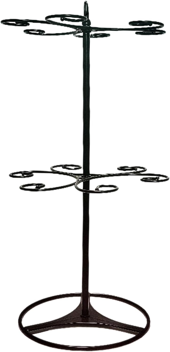 Modern Double Layer Cup Holders for Table Top and Rod Storage Organization Winery Glass Rack