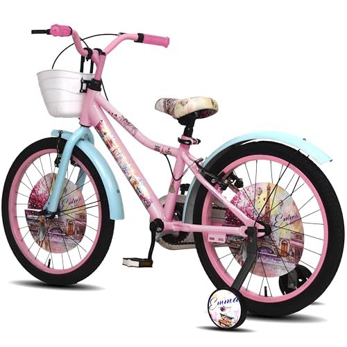 Image of Emma Cycle for Kids 5 to 8 Years Girls (Baby Pink /Sea Green, 20T)