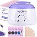 Produktbild LUOLLOVE Pro Wax 100 Wachswärmer Set mit 400g Wachsperlen und 10 Pcs Holzspatel für Wachs Haarentfernung - Salonqualität - leichtes Wachsen zu Hause