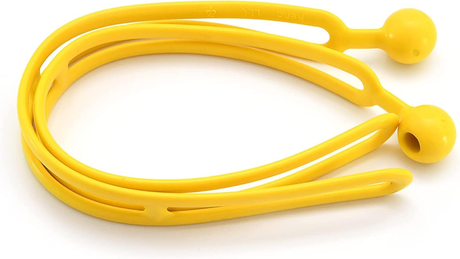 BluBird Rapid Tie Adjustable Strap, 15" Expandable Heavy Duty Indoor Outdoor Ball Ties Cord (UV Resistant, No Recoil Like Bungee Cord, Made in USA) - Yellow - 10pk