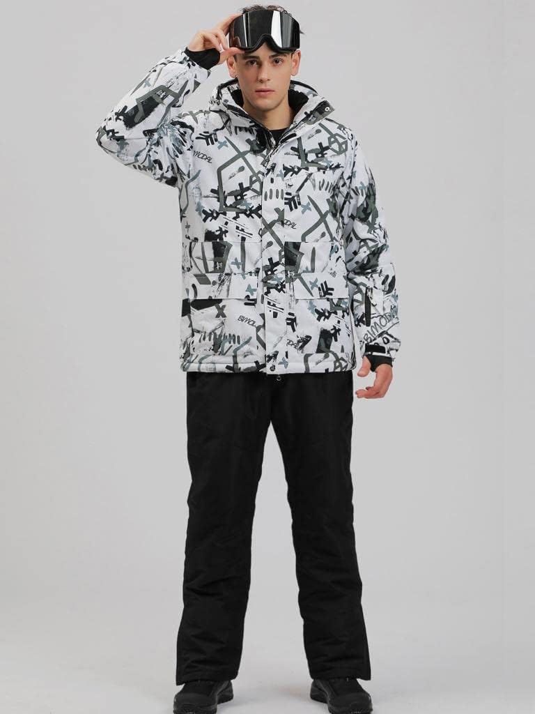 Mens Ski Jacket and Pant Set Waterproof Ski Outfits for Men Snowboarding Jacket Winter Warm Mens Snow Suit - Image 5