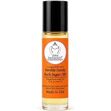 Vanilla Candy Rock Sugar W Sweet Vanilla & Candy Fragrance Body Oil for Women Alcohol-Free Perfume Oil Roll-On Long Lasting Made in USA 1/3 fl oz 9.86 ml Free Economy Shipping