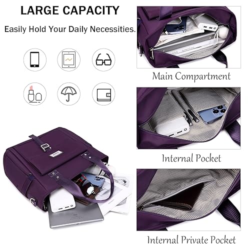Bolso tote mediano para mujer impermeable de nylon miniatura 3