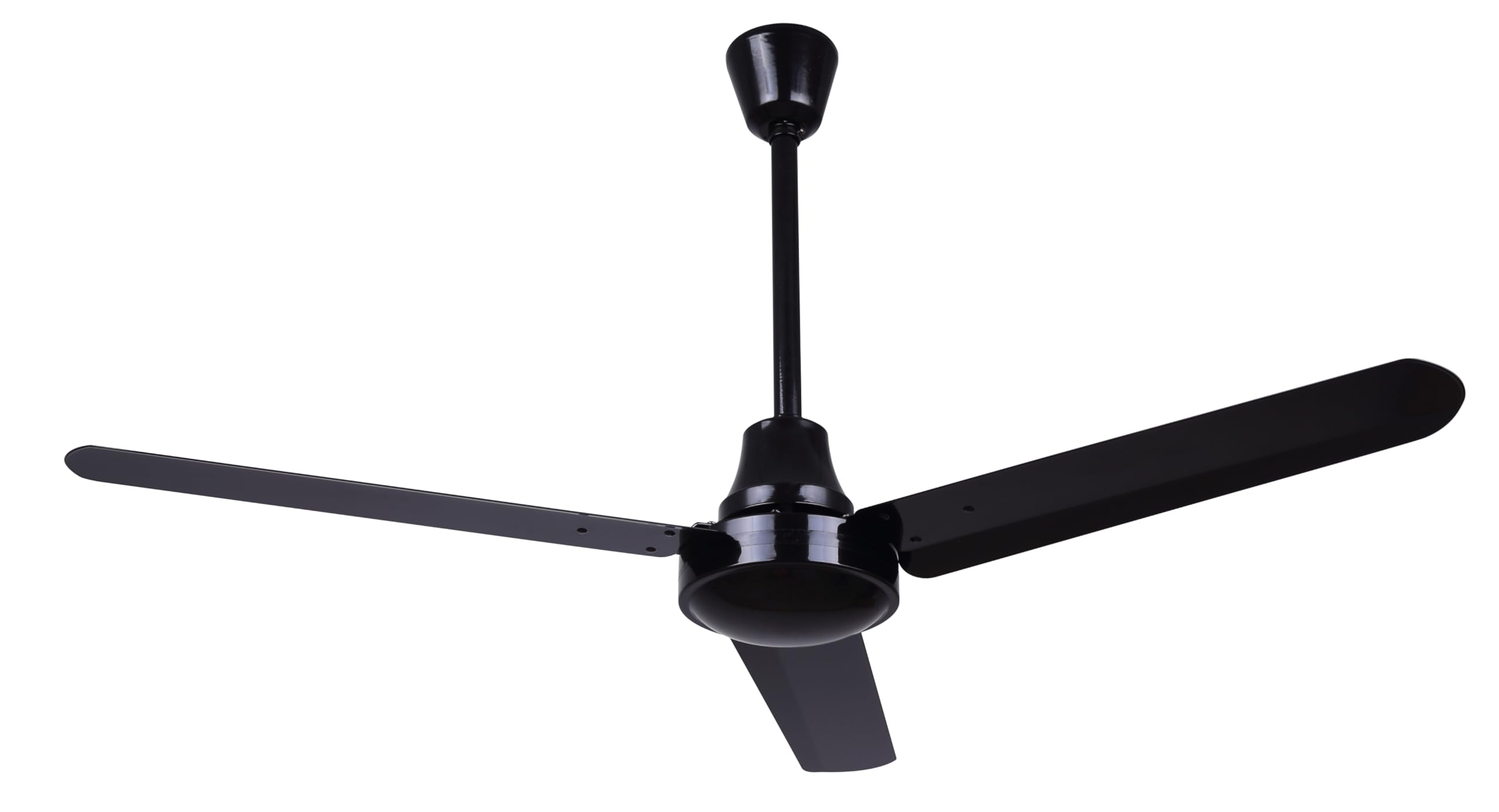 Canarm CP48D10N High Performance Industrial DC Ceiling Fan, 48-Inch - Sleek Black, Downrod Mount, Energy-Efficient Design, Ideal for Commercial & Residential Use